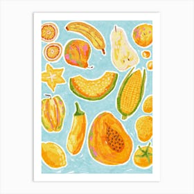 Tropical Fruits Art Print