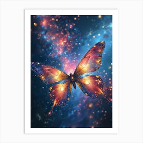 Butterfly In Space Art Print