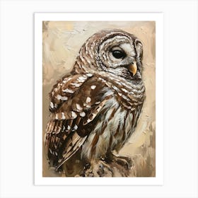 Barred Owl Painting 2 Art Print