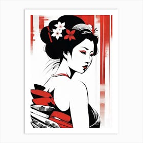 Geisha Woman Art Print