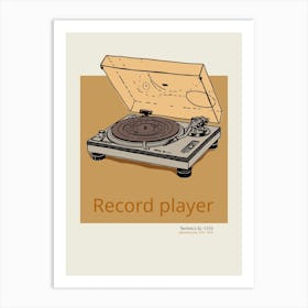 Celebrate The 80s Record Player Art Print