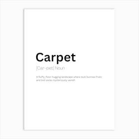 Carpet Definition Meaning Art Print