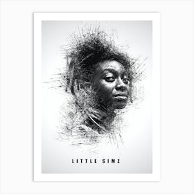 Little Simz Rapper Sketch Art Print