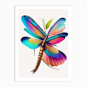 Wandering Glider Dragonfly Tattoo 1 Art Print