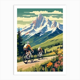 Tour De Mont Blanc France 12 Vintage Travel Illustration Art Print