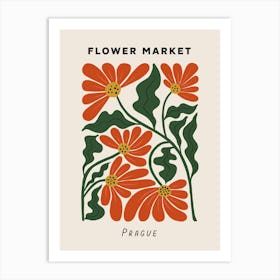 Flower Market Prague Art Print