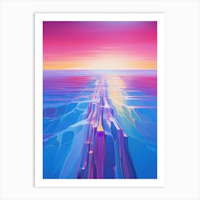 Sunset Over The Ocean 18 Art Print