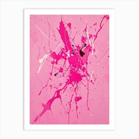 Pink Splatter 1 Art Print