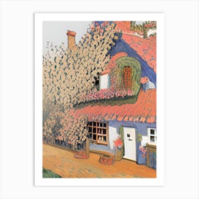 Homey Cottage Art Print