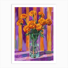 Orange Carnations 3 Art Print