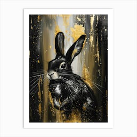 Gold Rabbit 1 Art Print