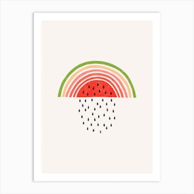 Rainbow Watermelon Art Print