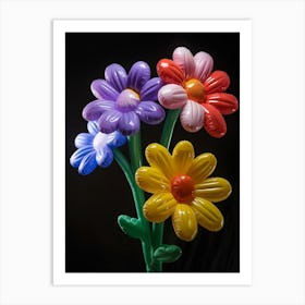 Bright Inflatable Flowers Asters 2 Art Print