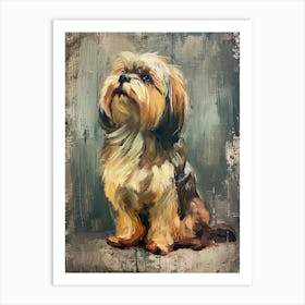 Lhasa Apso Acrylic Painting 4 Art Print