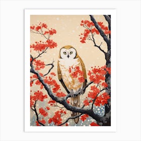 Bird Illustration Owl 3 Art Print