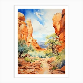 Garden Of The Gods Usa Watercolour 1 Art Print