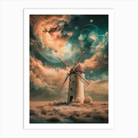 Windmill In The Sky Art Print