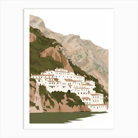 Village On The River Art Print