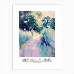 Memorial Museum Austin Texas Oil Painting 2 Poster Art Print