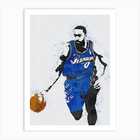 Gilbert Arenas Washington Wizards Art Print