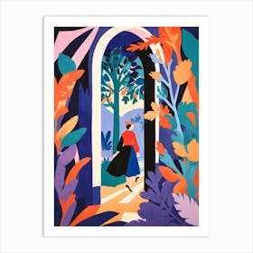 Woman In A Garden Art Print