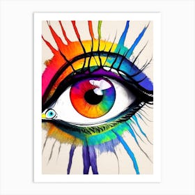 Psychedelic Eye, Symbol, Third Eye Rothko Neutral Art Print