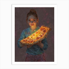 Pizza Girl Art Print