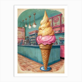 Ice Cream Shop Art Print