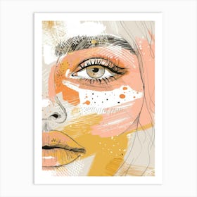 Abstract Of A Woman'S Face 14 Art Print