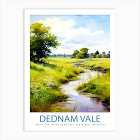 Dedham Vale Aonb Print English Countryside Art Constable Country Poster Suffolk Essex Landscape Wall Decor British Nature Illustration Rural Art Print