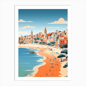 Bondi Beach, Australia, Graphic Illustration 3 Art Print