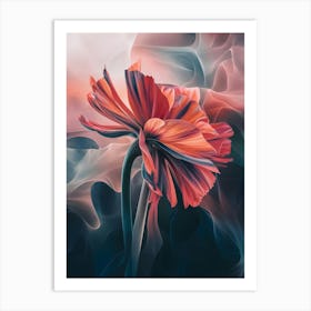 Abstract Flower Canvas Art Art Print