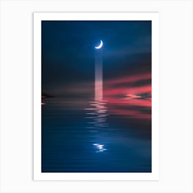 Moon Reflections Art Print