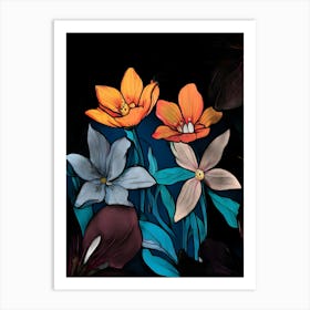 Flowers In The Dark Art Print