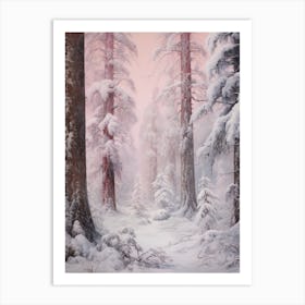 Dreamy Winter Painting Sequoia National Park United States 2 Art Print