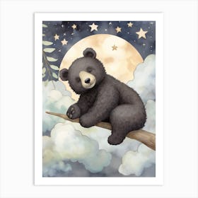 Sleeping Baby Black Bear 1 Art Print