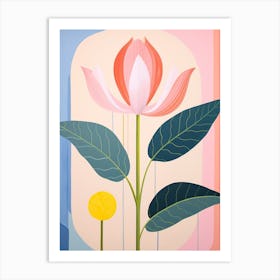 Tulip 4 Hilma Af Klint Inspired Pastel Flower Painting Art Print