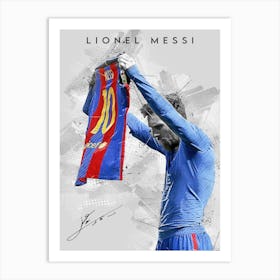 Lionel Messi Street Art 4 Art Print