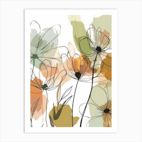 Abstract Flowers 22 Art Print