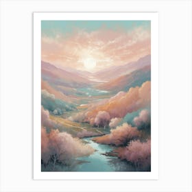 Sunrise Over The Valley Art Print