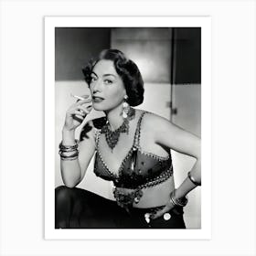 Joan Crawford Smoking A Cigarette Art Print