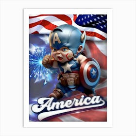 Itsy Bitsy Baby America Art Print