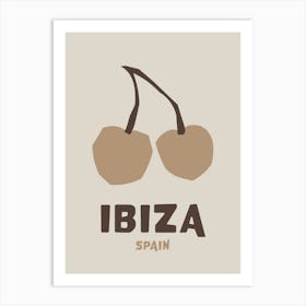 Ibiza Neutral Brown Art Print