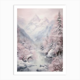 Dreamy Winter Painting Berchtesgaden National Park Germany 4 Art Print