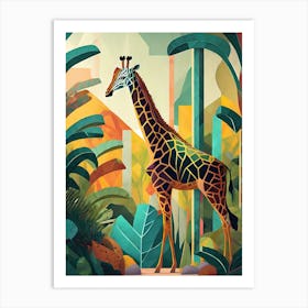 Giraffe In The Jungle 2 Art Print