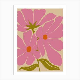 Pink Cosmos Art Print