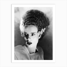 Bride of Frankenstein, Vintage Black and White Old Photo 1 Art Print