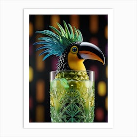 Toucan Cocktail Art Print