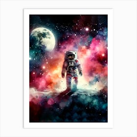 Astronaut In Space 3 Art Print