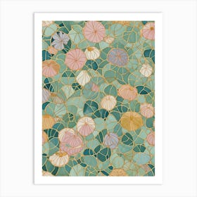 Water Lilies Mosaic no2 Art Print